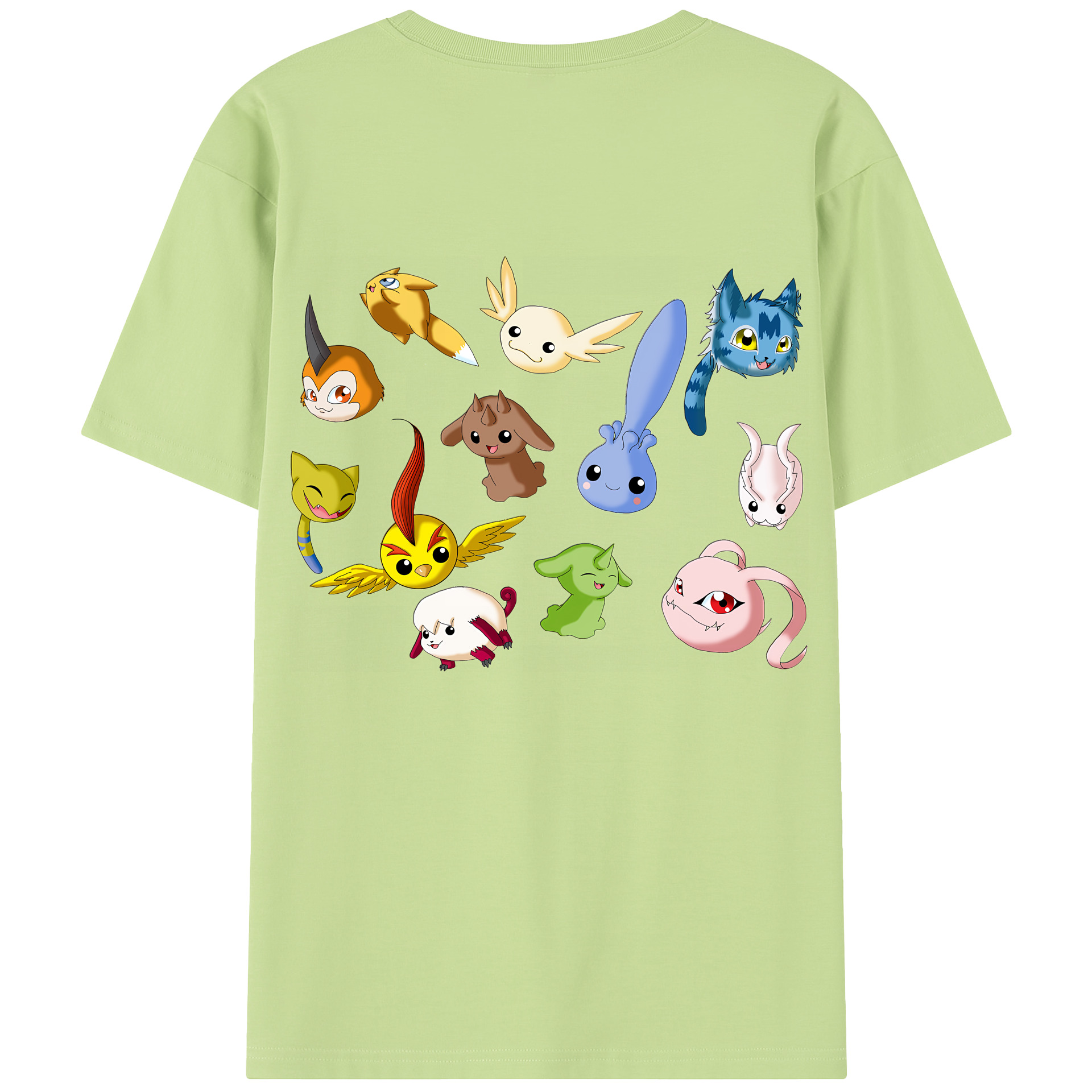（画像用） Digimon デジタルモンスター/デジモン 綿100％半袖Tシャツ（背面プリント）